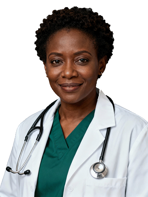 Healthcare professional supporting a patient