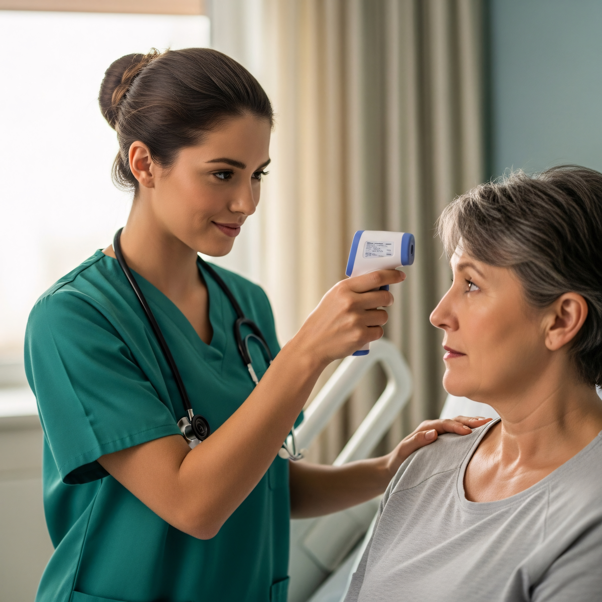 Caregiver supporting a client at home